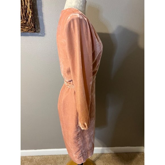 J Crew Wrap Dress 10 Pink Crushed Velvet $148 NEW - Picture 5 of 8